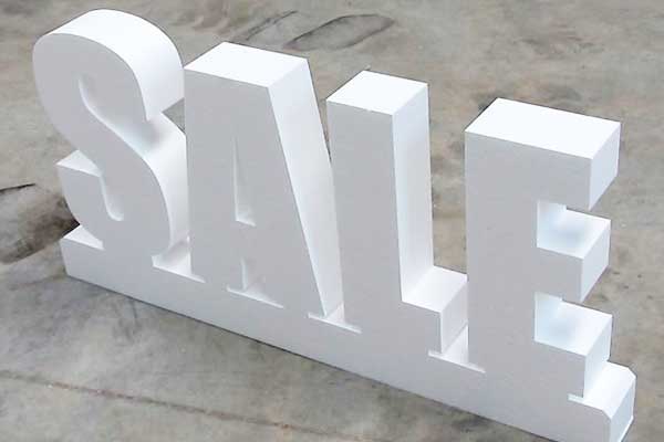 迷你字雕刻機(jī)加工的PVC字 迷你字雕刻機(jī)加工的PVC字